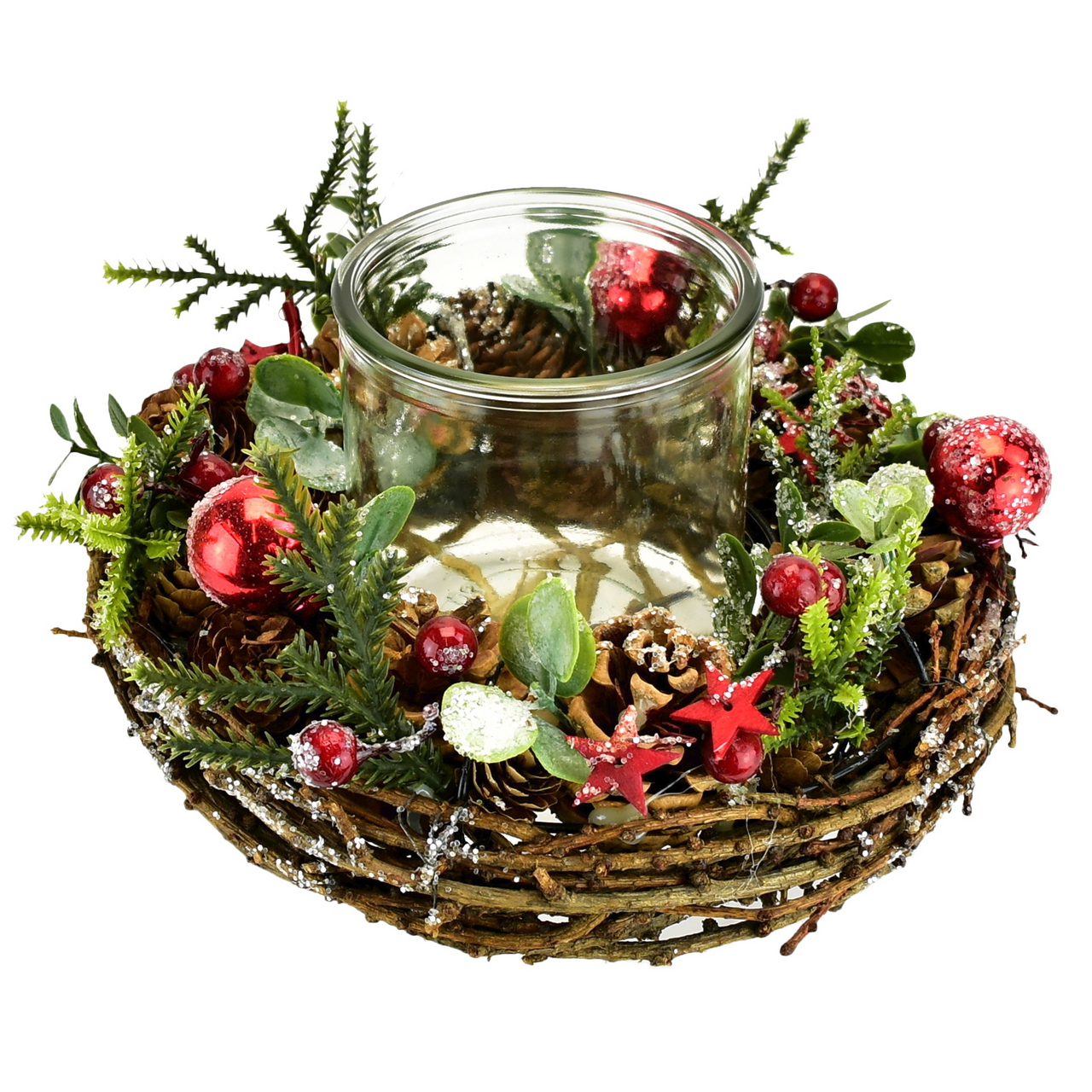 Svícen přírodní s eukaliptem 1 ks