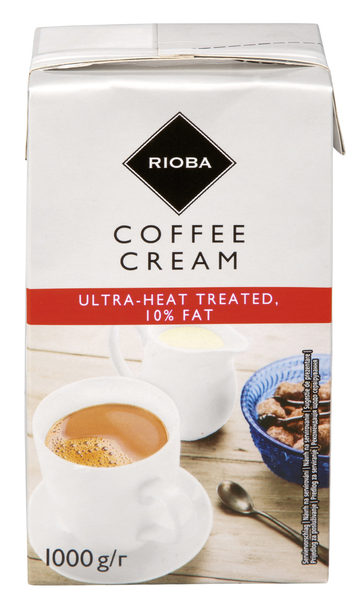 RIOBA Smetana do kávy 10 % 1 kg UHT