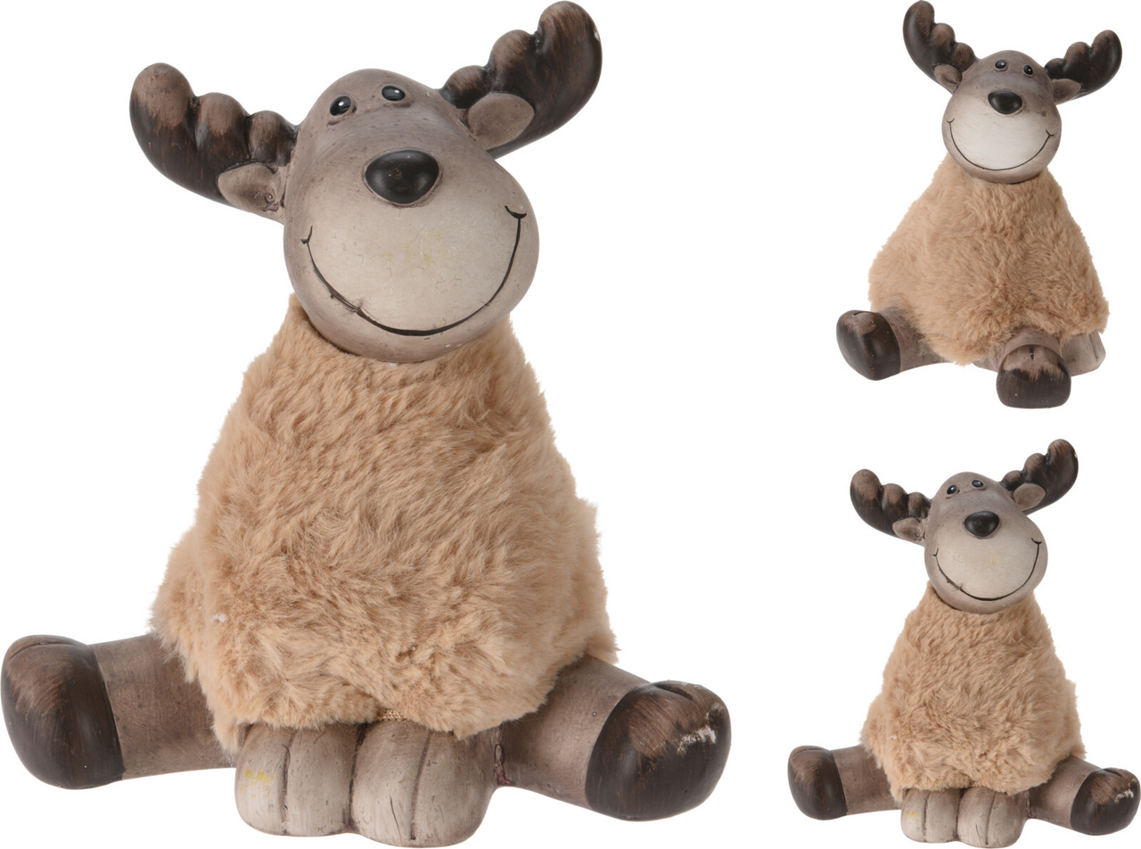 Sob plyšový sedící hnědý 2ASS 1 ks