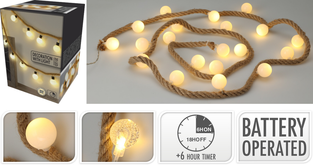 LED Lano se žárovkou 220 cm 3ASS 1 ks