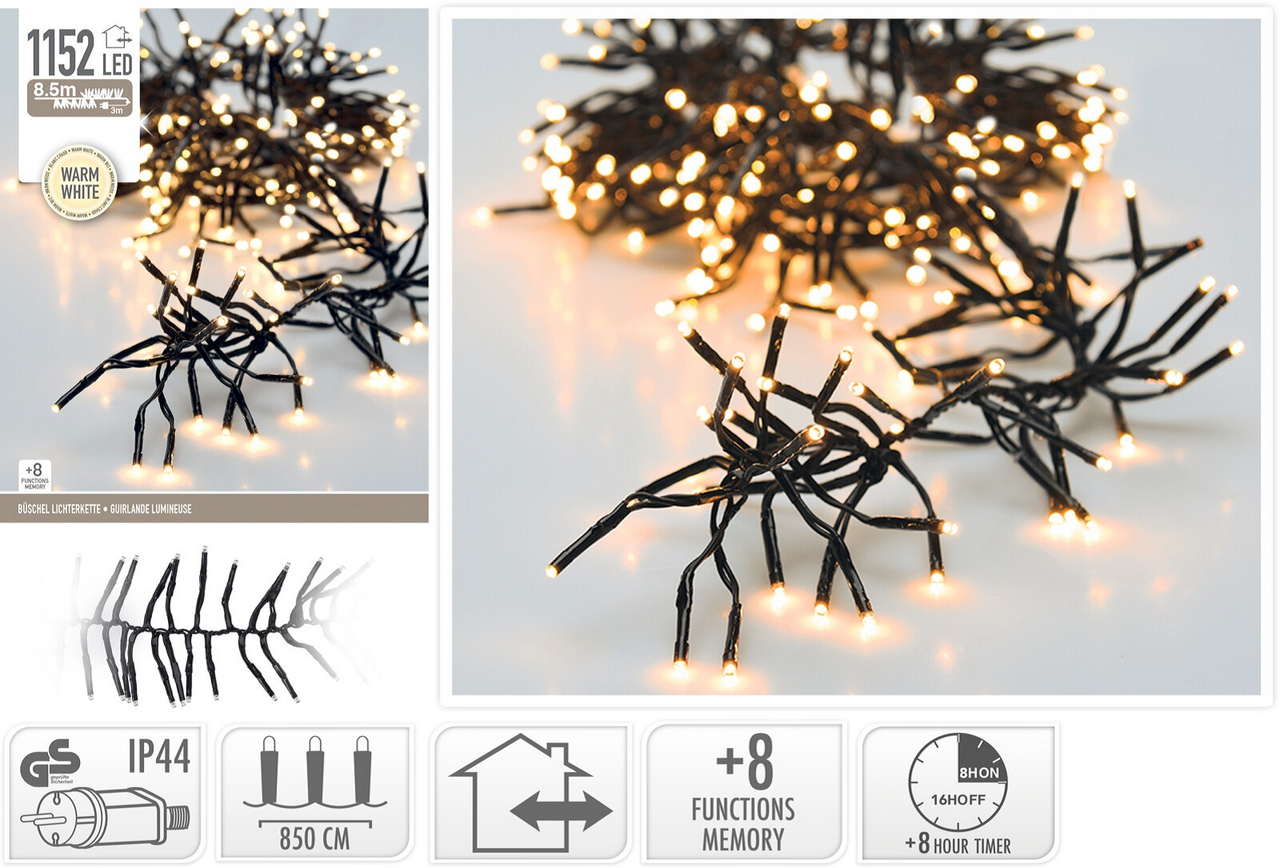 LED Řetěz 1152xLED teplá bílá 1 ks