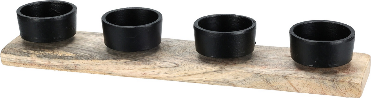 Svícen mango dřevo 1 ks