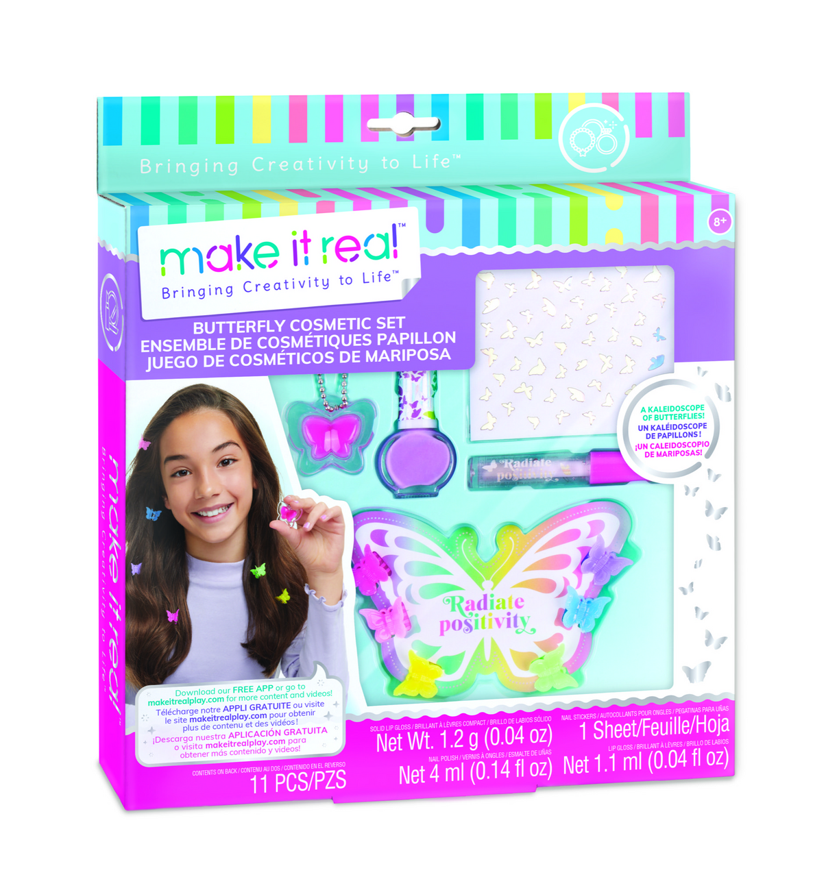 MAKE IT REAL Kosmetická sada Butterfly 1 ks