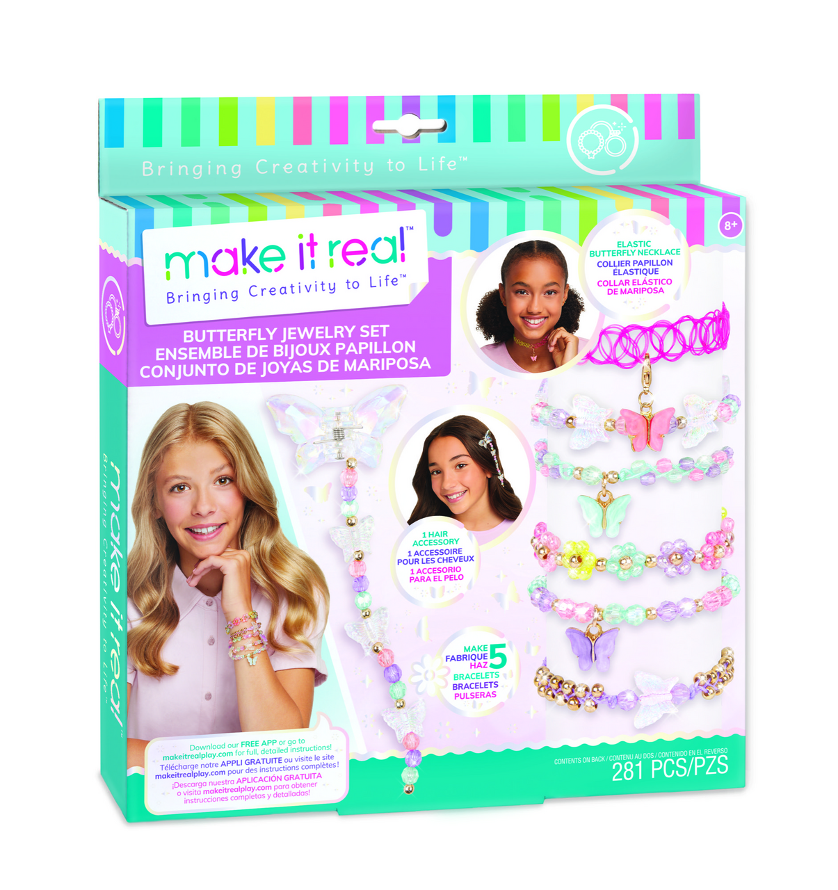 MAKE IT REAL Sada na výrobu šperků motýlci 1 ks