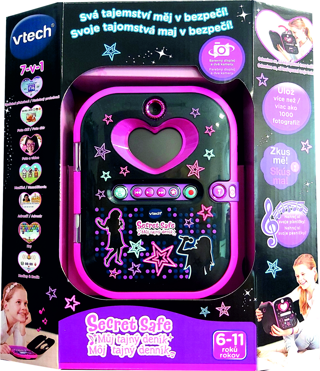 VTECH Můj tajný deník černý 1 ks