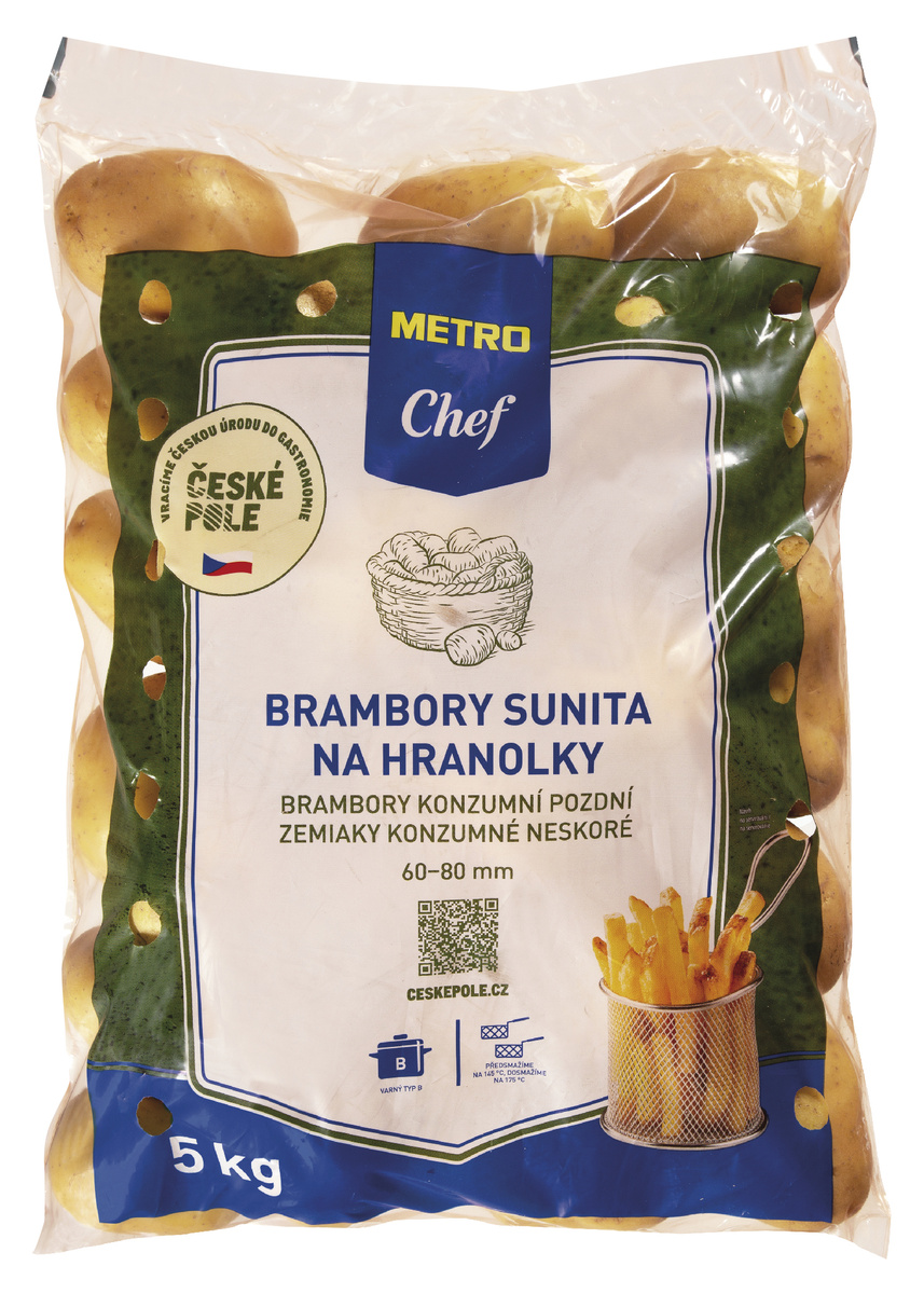 METRO Chef Brambory na hranolky Sunita 60/ 80 CZ čerstvé 5 kg