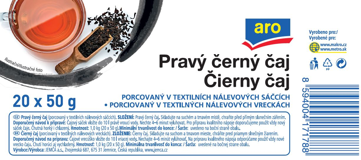 aro Čaj černý 20 x 50 g