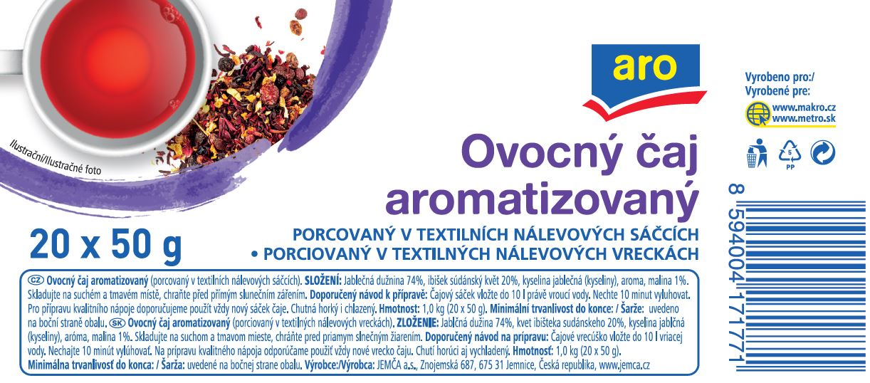aro Čaj ovocný 20 x 50 g