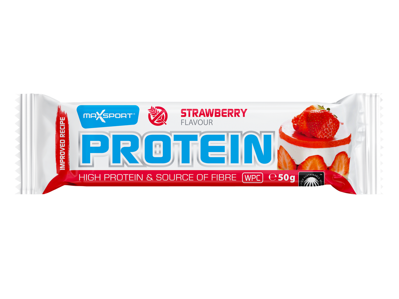 MAX SPORT Protein GF Jahoda tyčinka 50 g