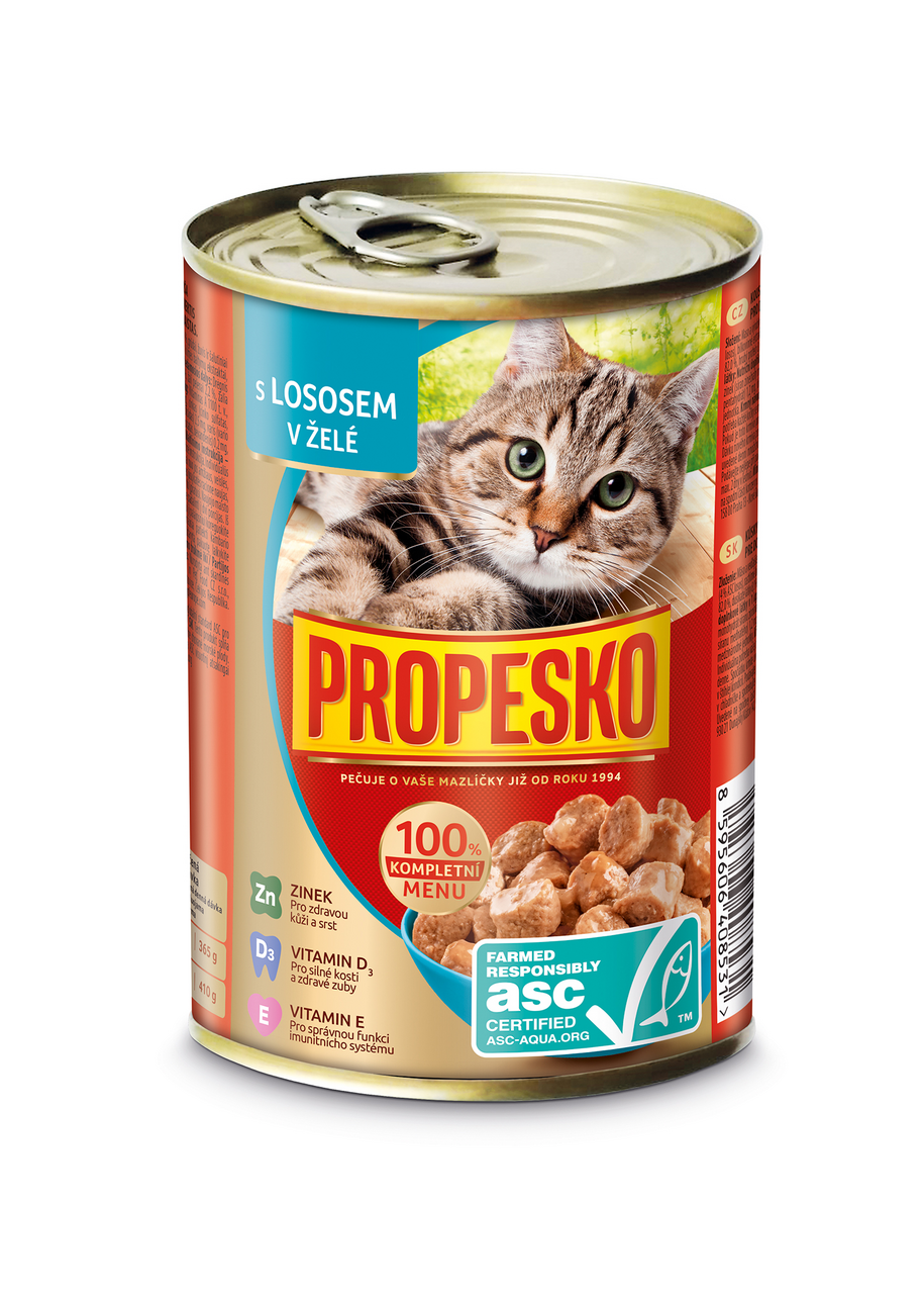 PROPESKO Konzerva pro kočky s lososem 415 g
