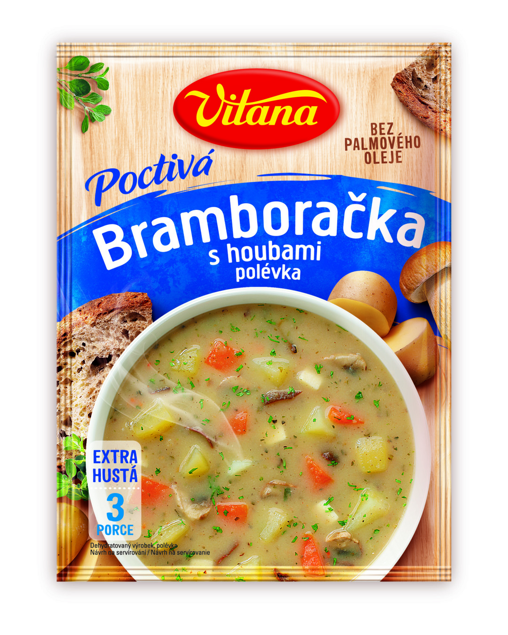 Vitana Poctivá Polévka bramboračka s houbami 96 g