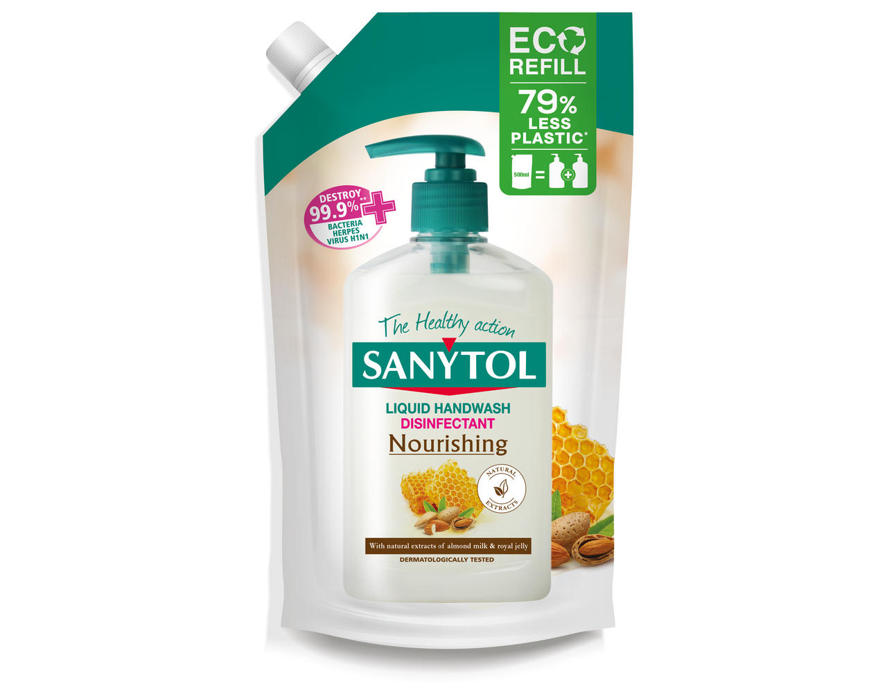 SANYTOL Doypack Mýdlo tekuté antibakteriální vyživující 500 ml