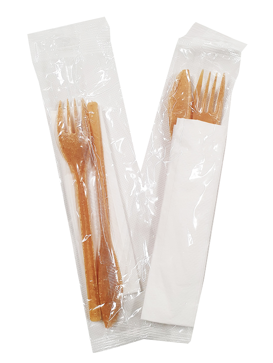 Vidlička, nůž, ubrousek WPC 25 ks