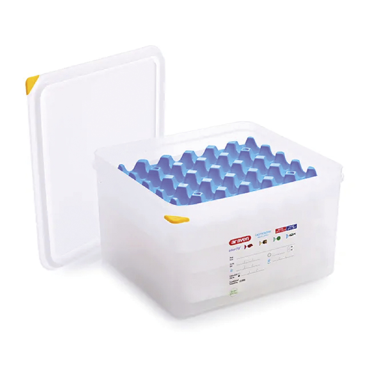 araven Sada 5dílná GN 2/3 polypropylen + 4x plato modré 1 ks