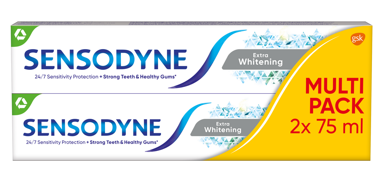 SENSODYNE Extra White zubní pasta 2 x 75 ml
