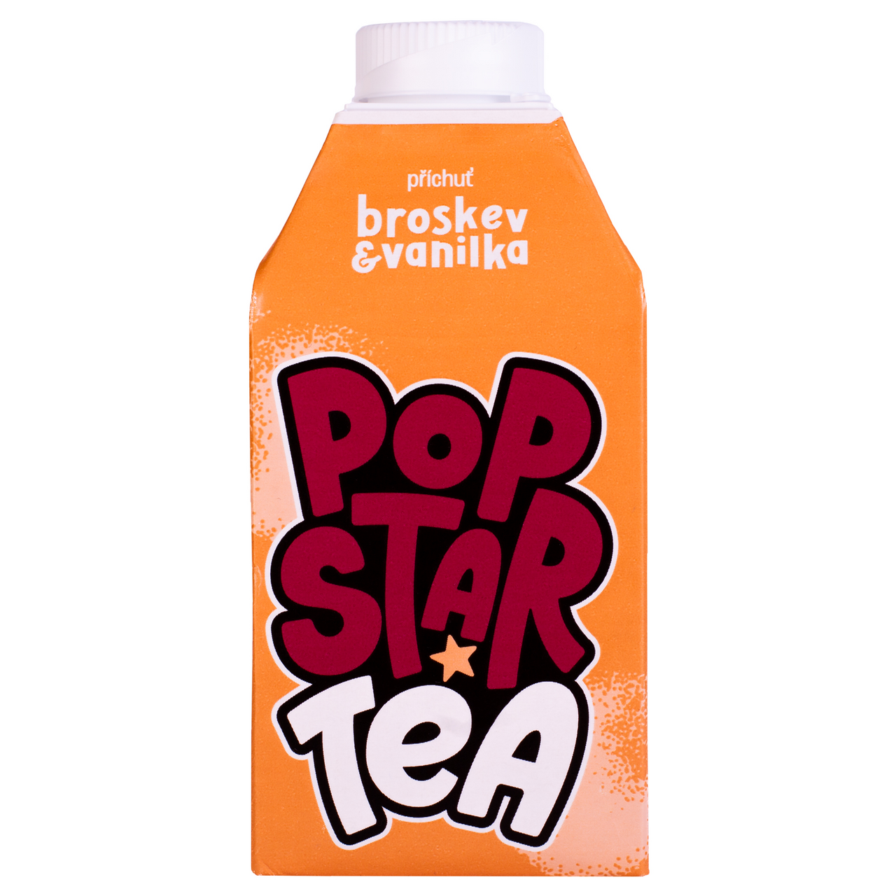 POPSTAR Tea broskev a vanilka 8 x 500 ml
