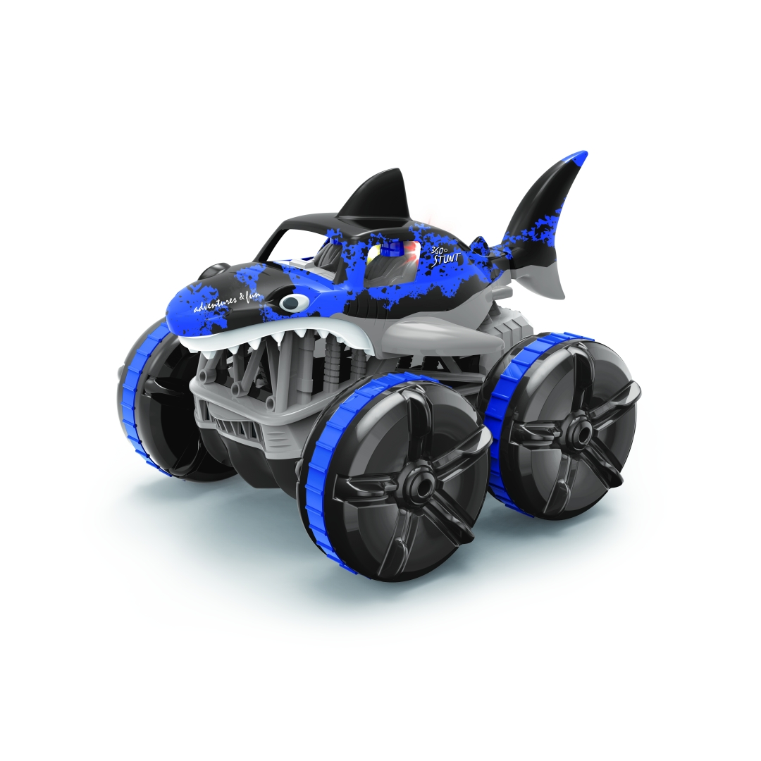 Obojživelné auto - žralok modré 1 ks