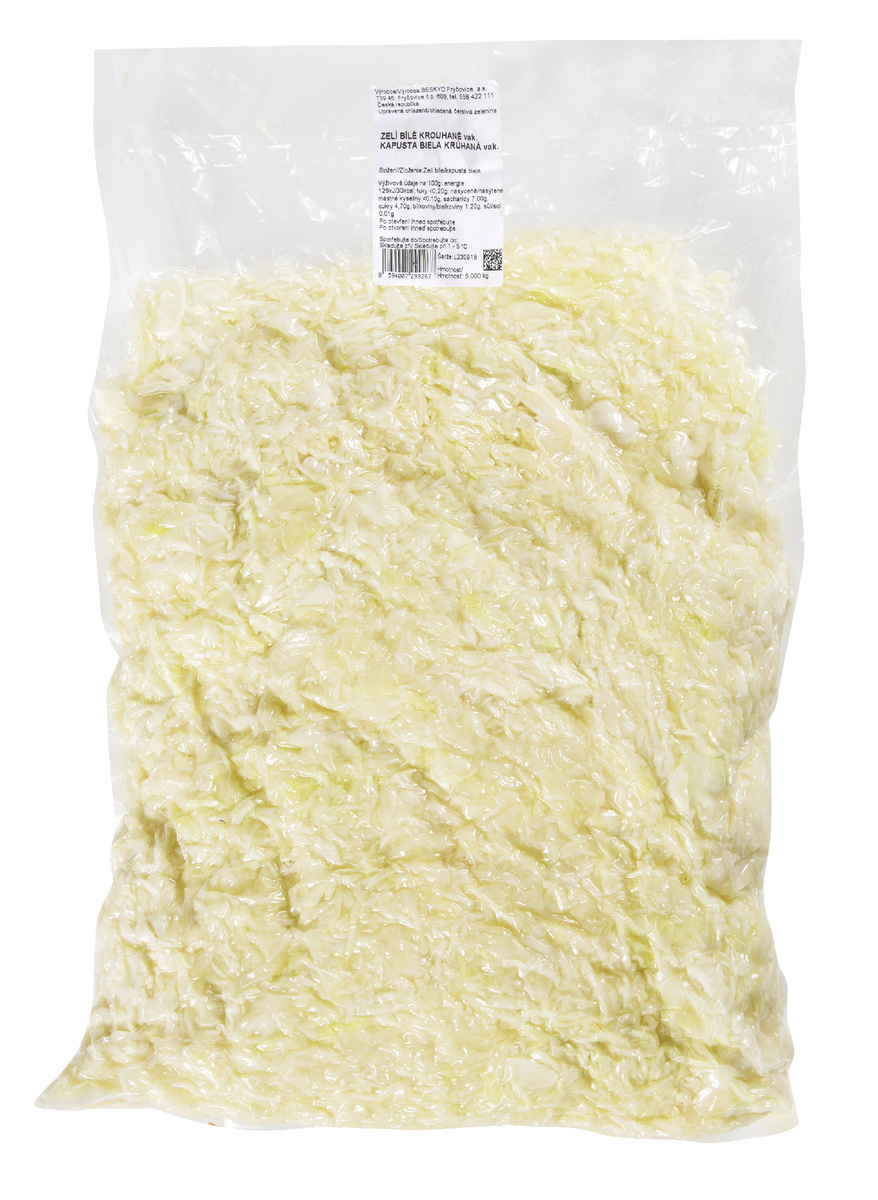 Zelí hlávkové bílé krájené na nudličky 5 kg