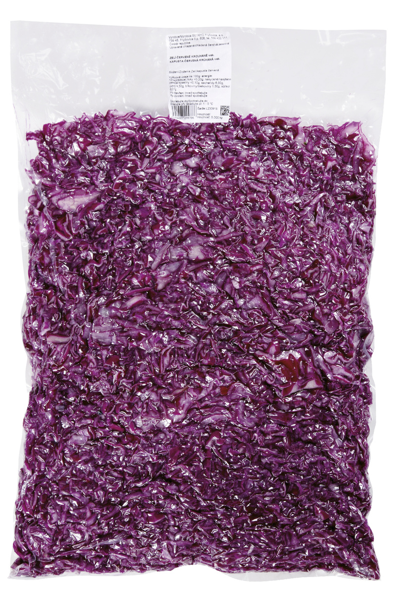 Zelí hlávkové červené krájené na nudličky 5 kg