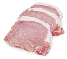 Vepřová pečeně bez kosti kuch. úprava plátky naklepané chlaz. 50 x 150 g vlastní výroba