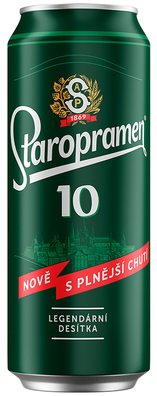 Staropramen 10° Pivo světlé výčepní 500 ml plech