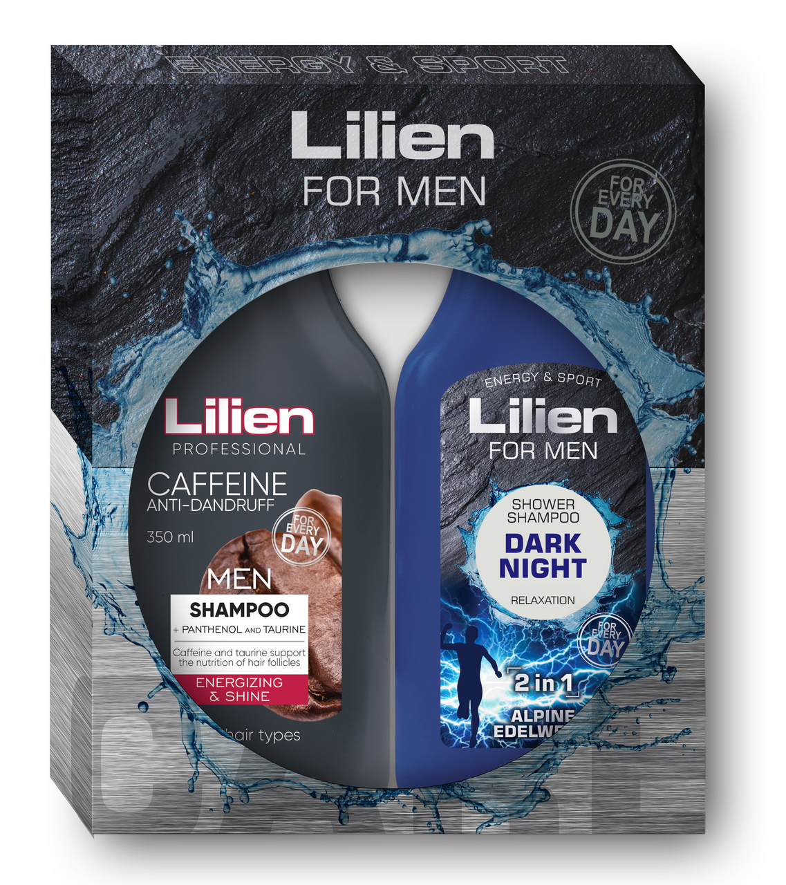 Lilien Dark Night dárková sada (šampon 350 ml + SG 350 ml)