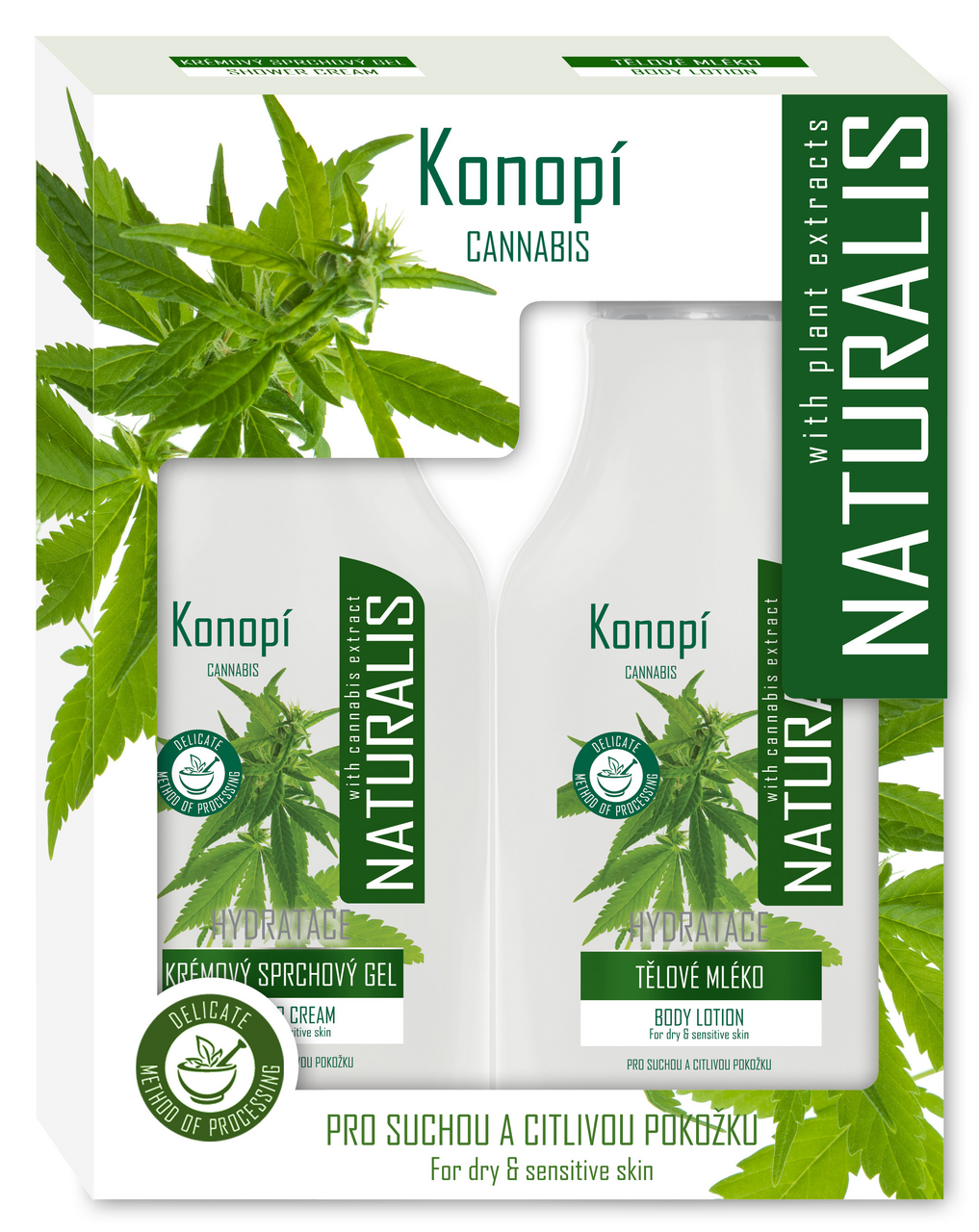 Naturalis Cannabis dárková sada (těl. mléko 350 ml + SG 350 ml)