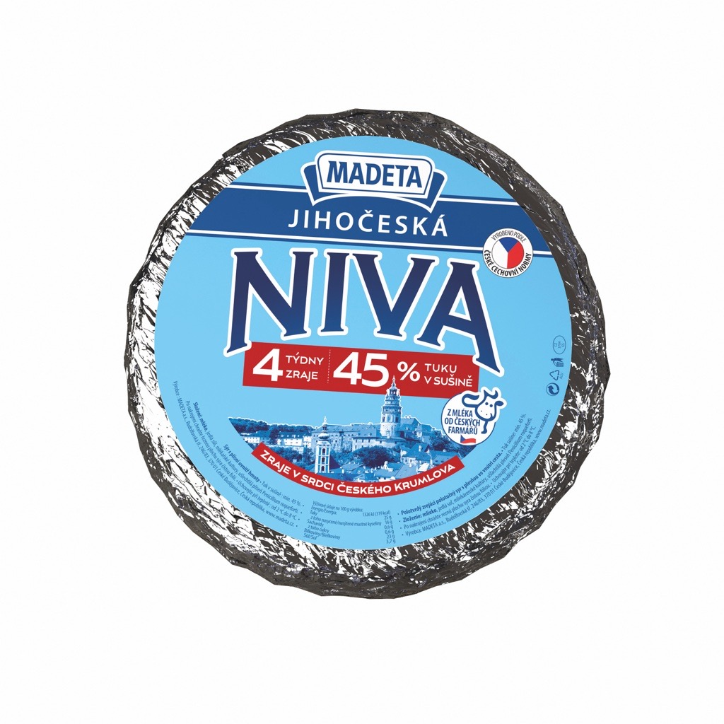 MADETA Jihočeská Niva plísňový sýr 45 % chlaz. cca 2,4 kg