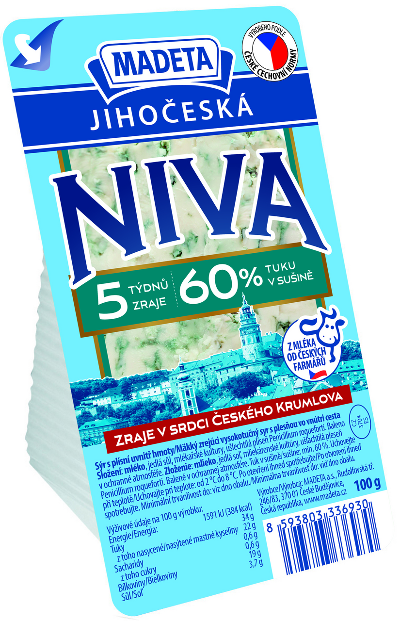MADETA Jihočeská Niva 60 % chlaz. 100 g