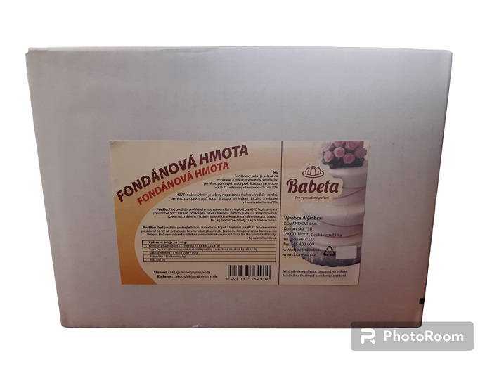 Fondánová hmota bílá 15 kg