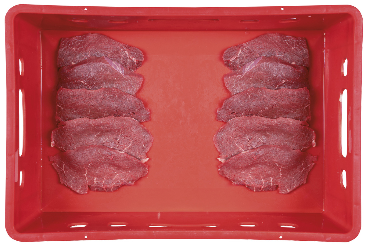 Hovězí ořech naklepané plátky chlaz. 10 x 120 g vlastní výroba