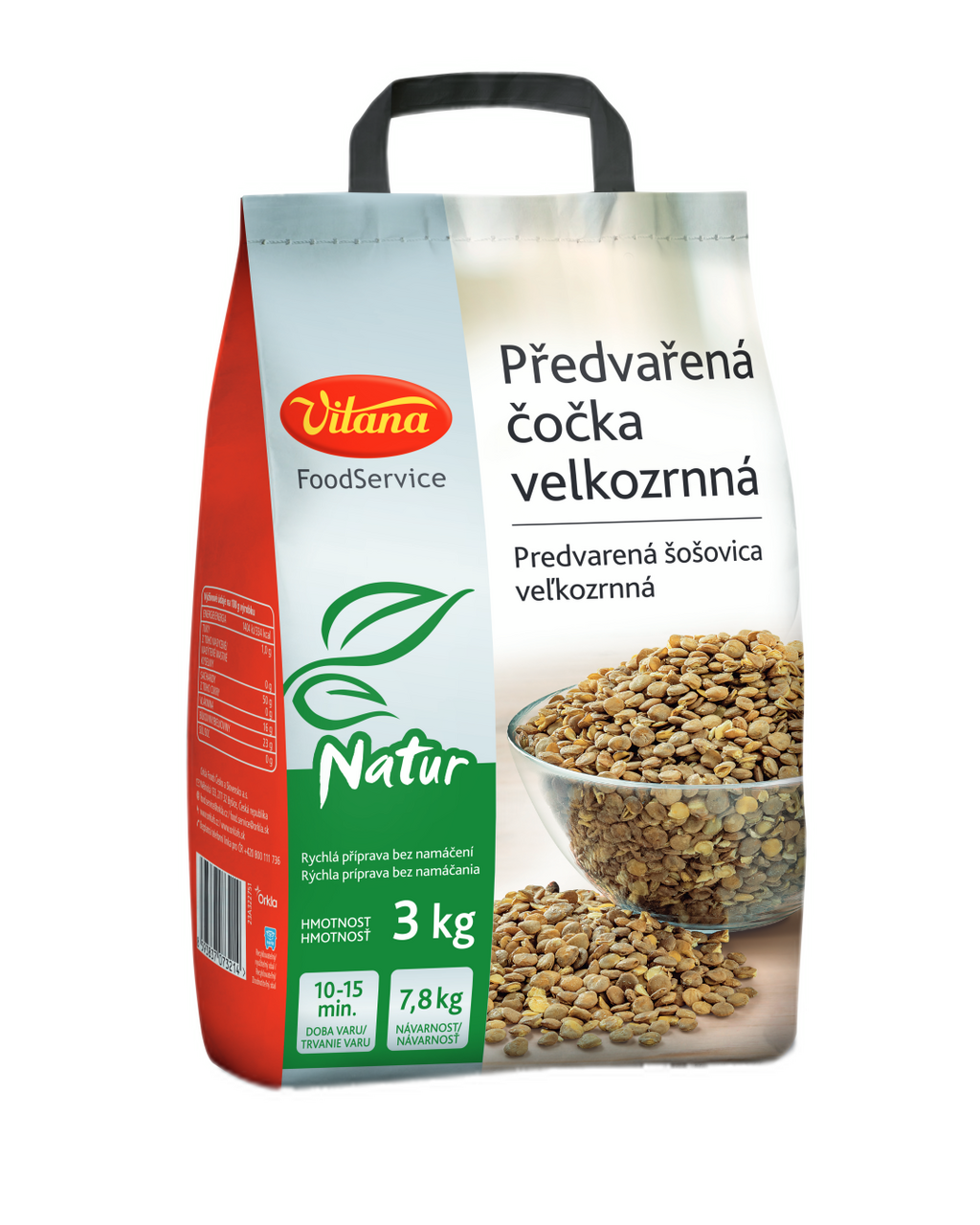Vitana Předvařená čočka 3 kg