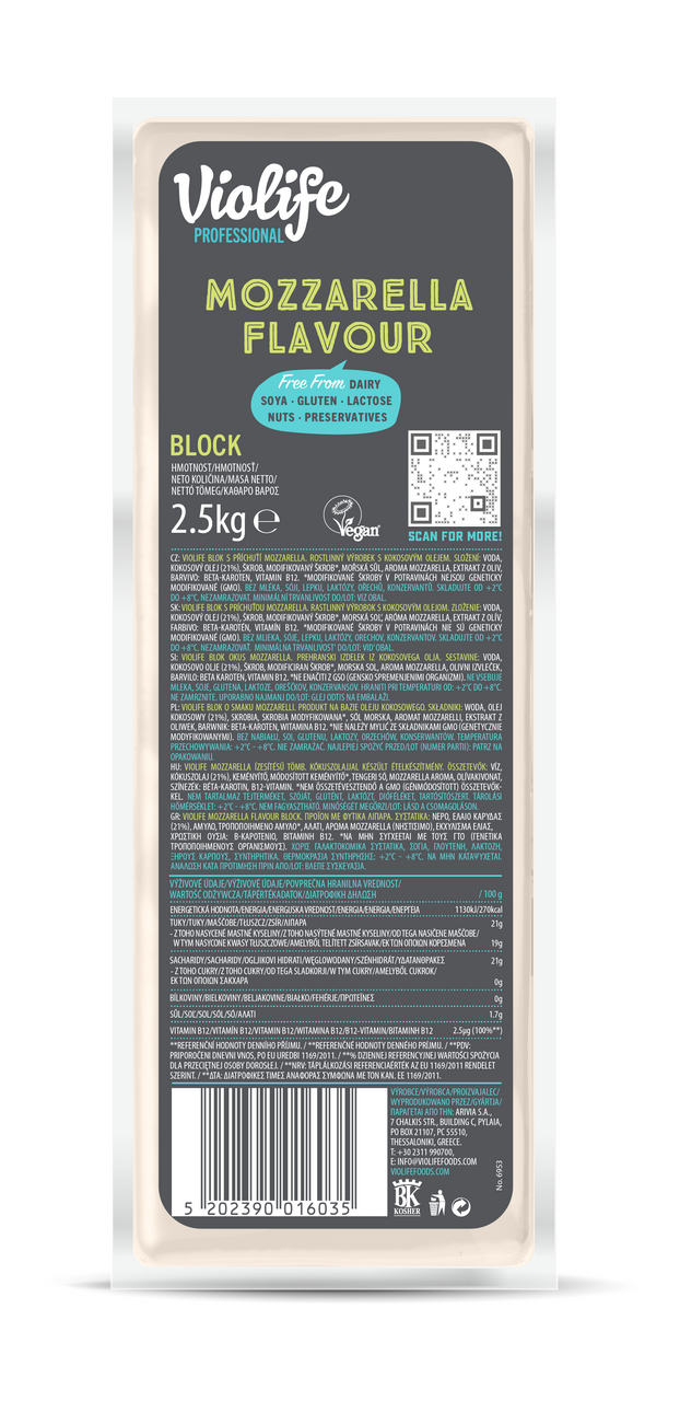 Violife Vegan s příchutí Mozzarela chlaz. 2,5 kg