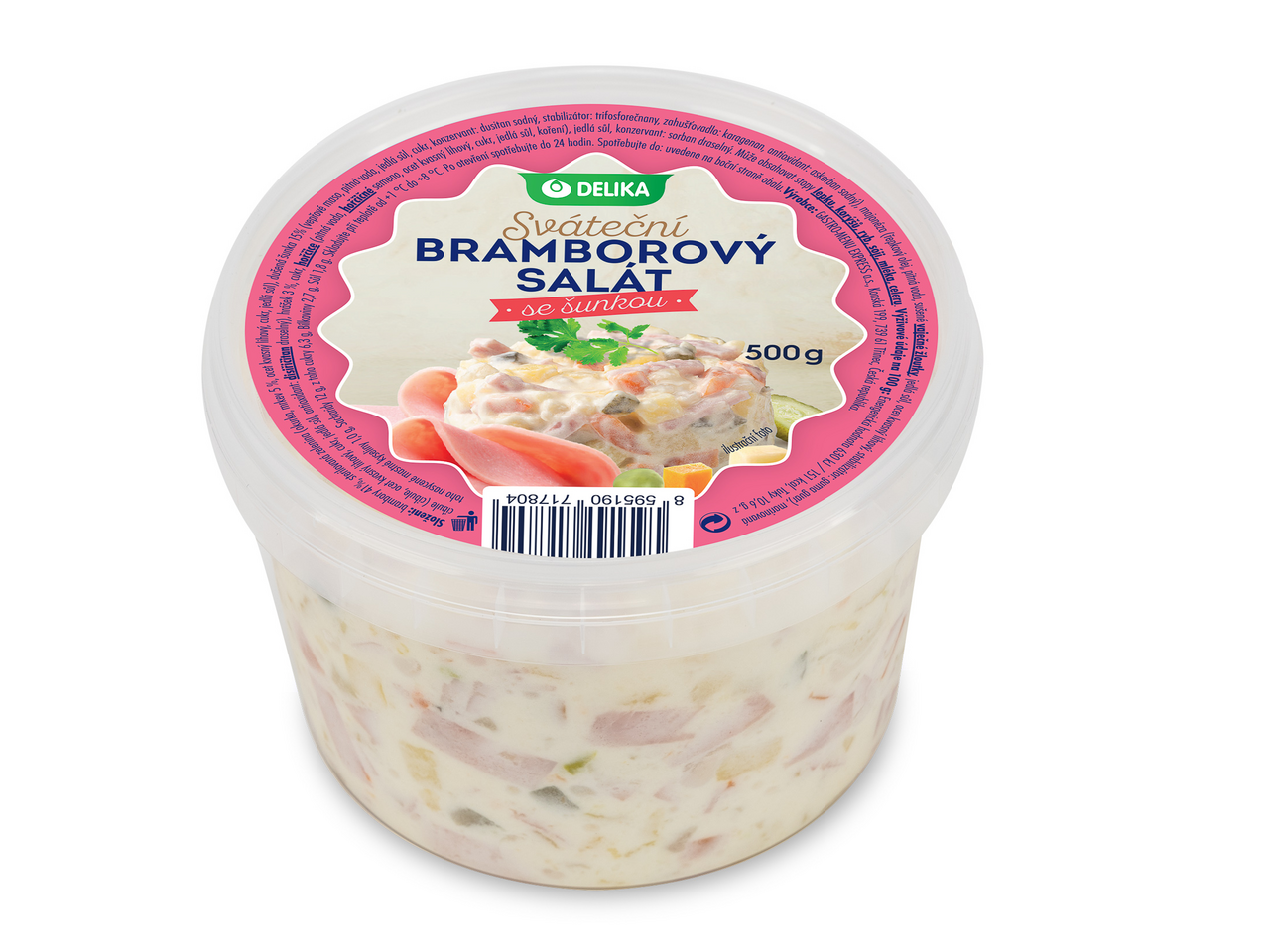 BRAMBOROVÝ SALÁT SE ŠUNK. 500g