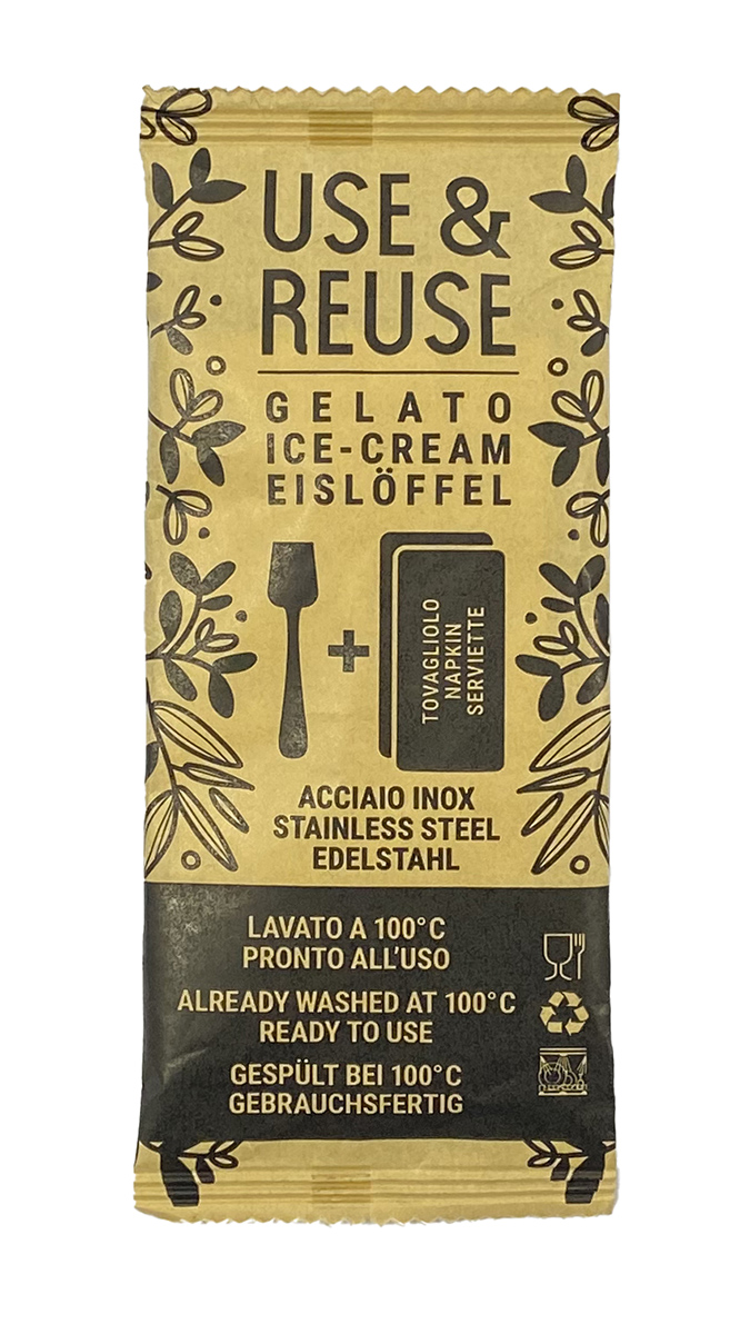 Sada lžička + ubrousek Ready to Use 2dílná 100 ks