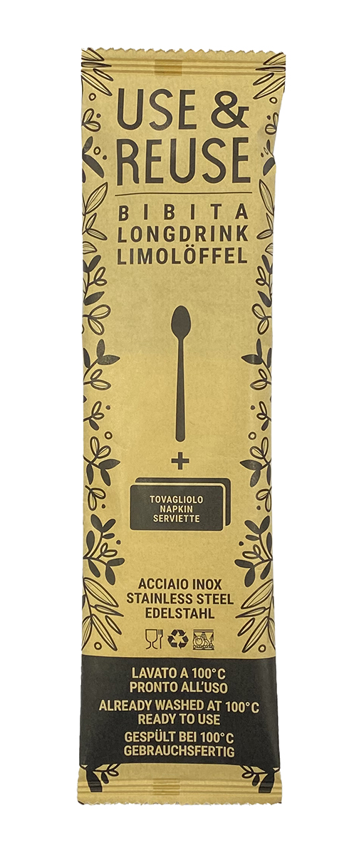 Sada lžička long + ubrousek Ready to Use 2dílná 100 ks