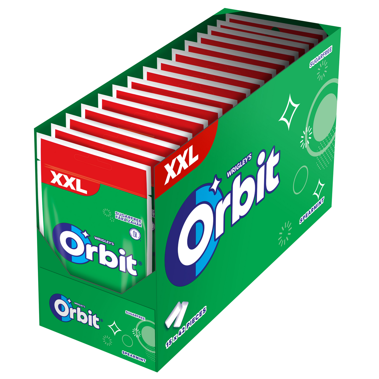 Orbit Spearmint žvýkačky 15 x 58 g sáček