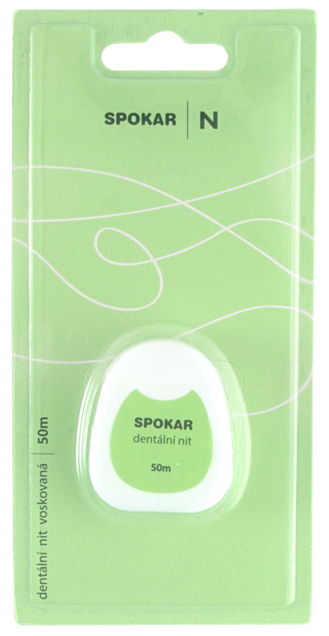 SPOKAR Dentální nit voskovaná 50 m 1 ks