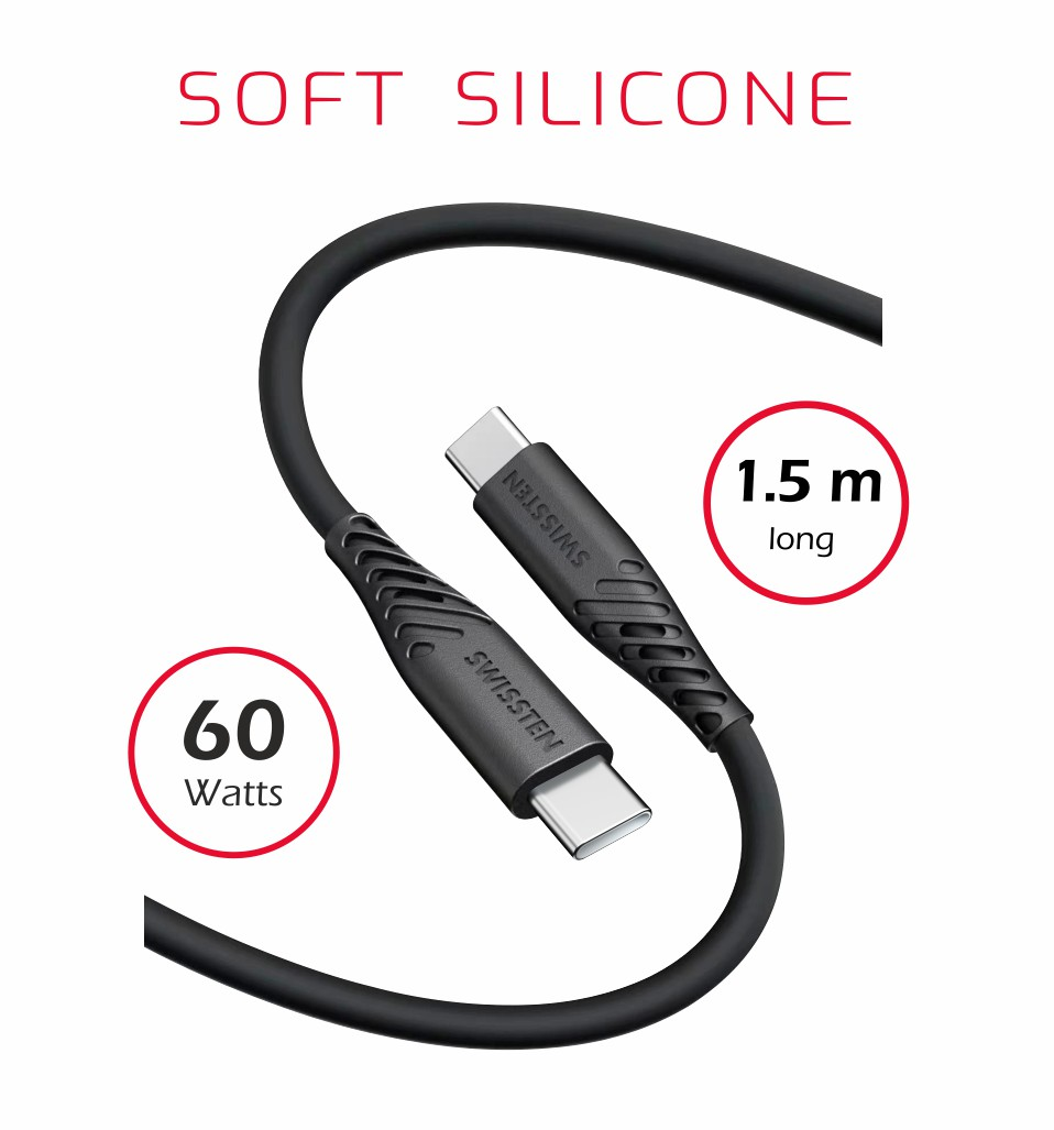 SWISSTEN Kabel USB-C/ USB-C 1,5 m 60W 1 ks