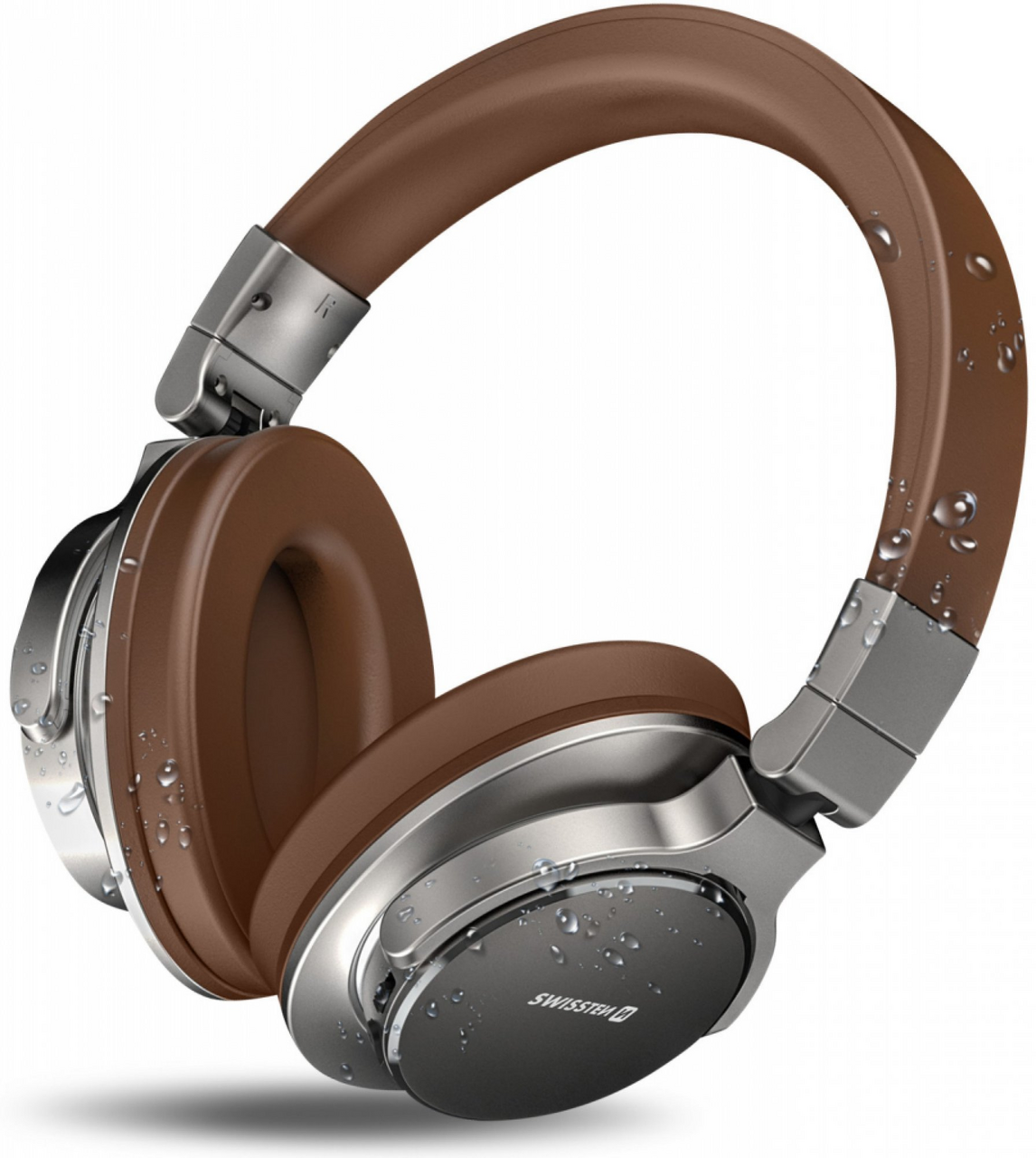 SWISSTEN Sluchátka Bluetooth Jumbo stříbrná/ hnědá 1 ks