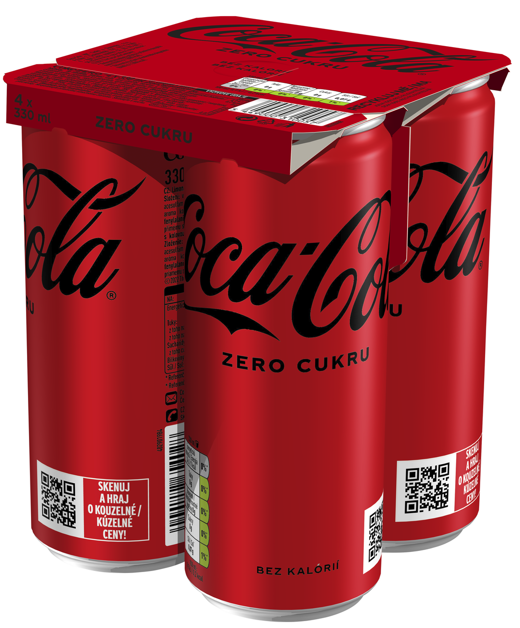 Coca-Cola Zero 4 x 330 ml