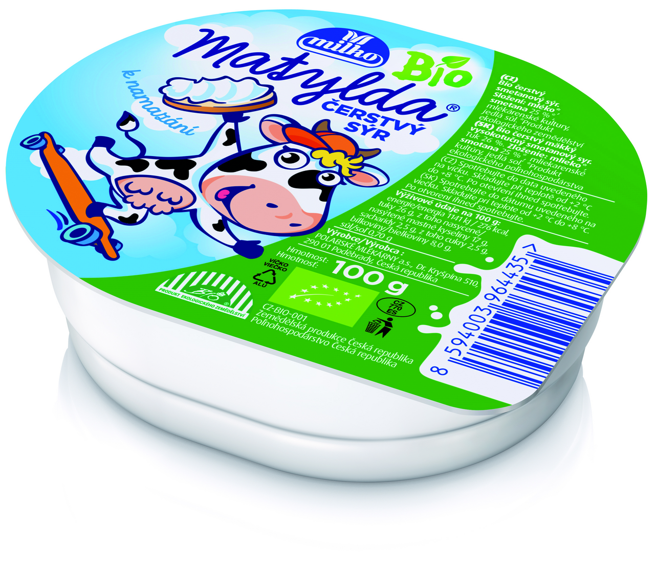 milko Matylda Smetanový sýr BIO chlaz. 100 g