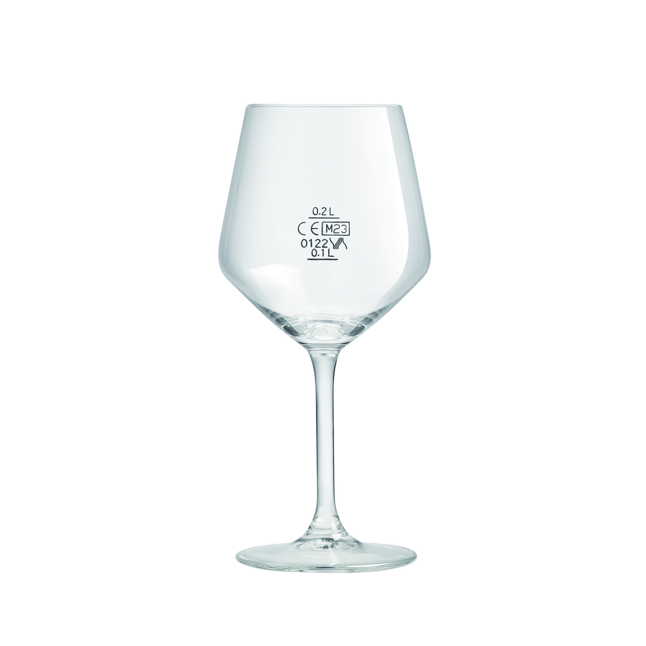 METRO PROFESSIONAL Sklenice na víno s cejchem CARRE 420 ml/ CE 100 + 200 ml 6 ks