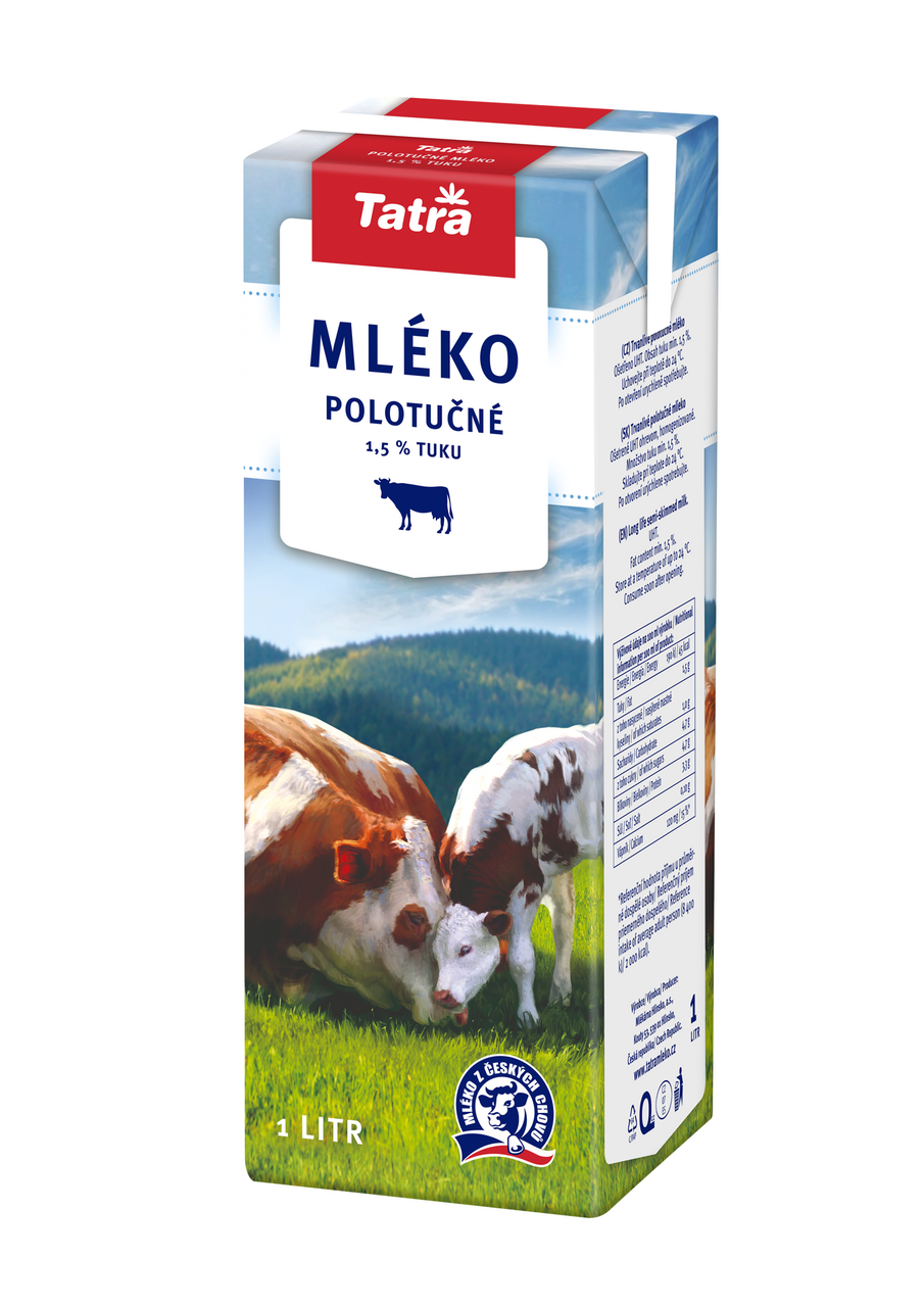 Tatra Mléko trvanlivé 1,5 % 6 x 1 l