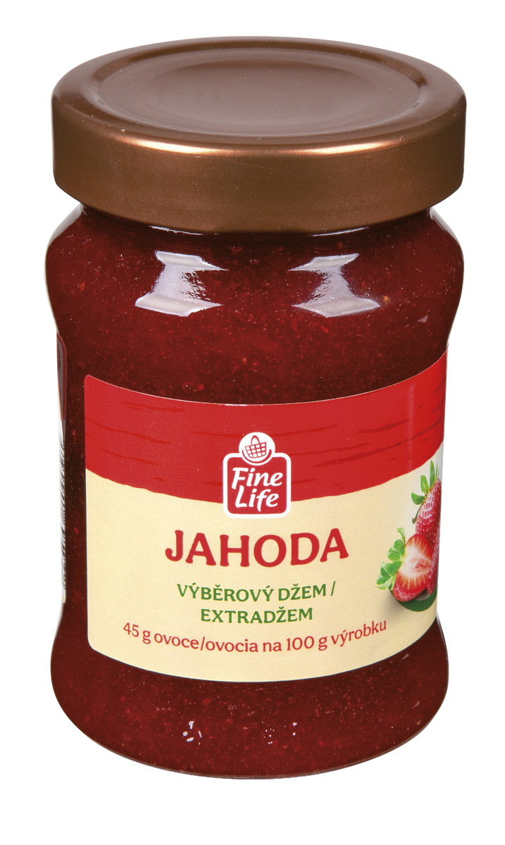 Fine Life Džem výběrový jahoda 340 g