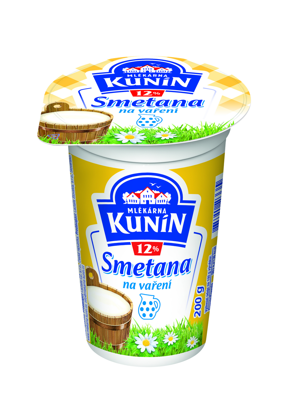 MLÉKÁRNA KUNÍN Smetana 12 % 10 x 200 g