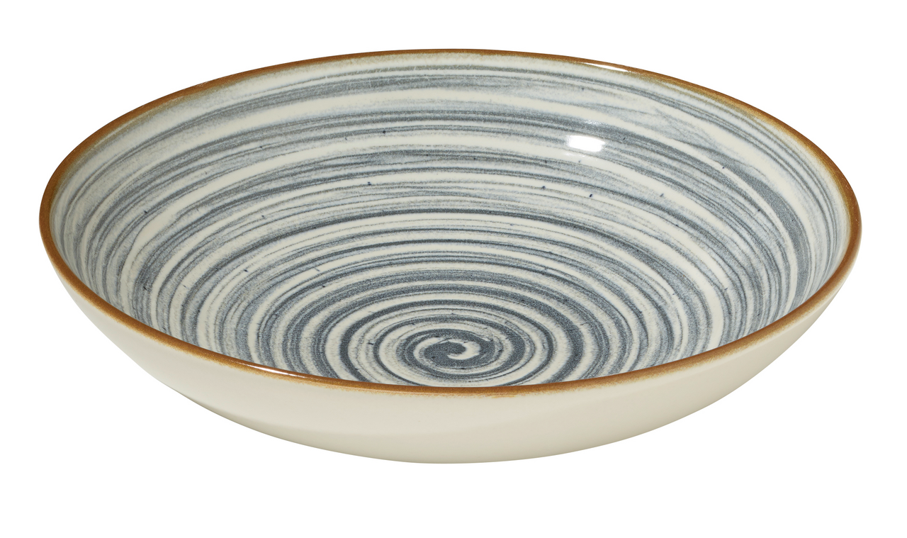 METRO PROFESSIONAL Talíř hluboký Madl 21 cm kamenina šedý 6 ks