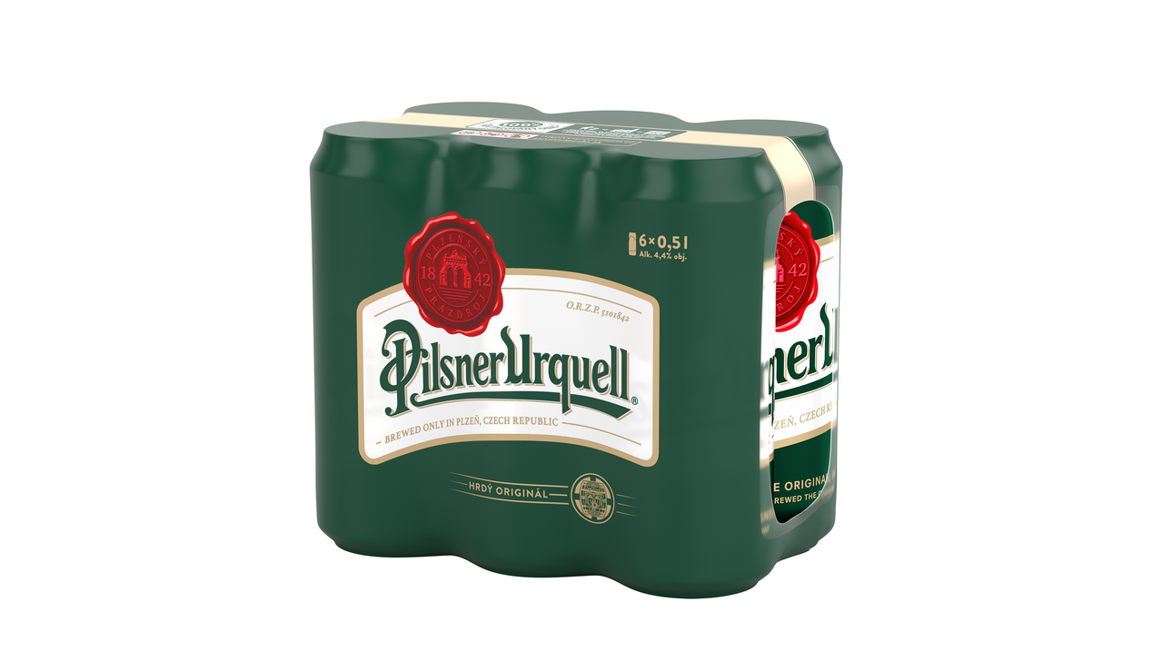Pilsner Urquell Pivo 6 x 500 ml plech