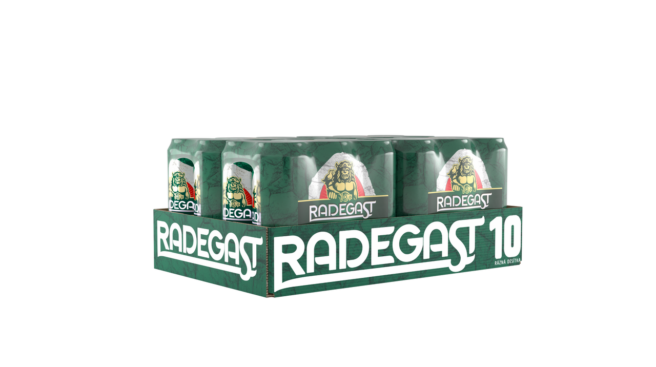 RADEGAST Rázná 10° pivo 4 x 6 x 500 ml plech