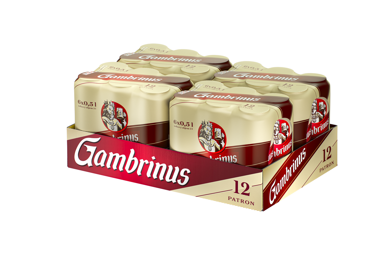 Gambrinus Patron 12 pivo 4 x 6 x 500 ml plech
